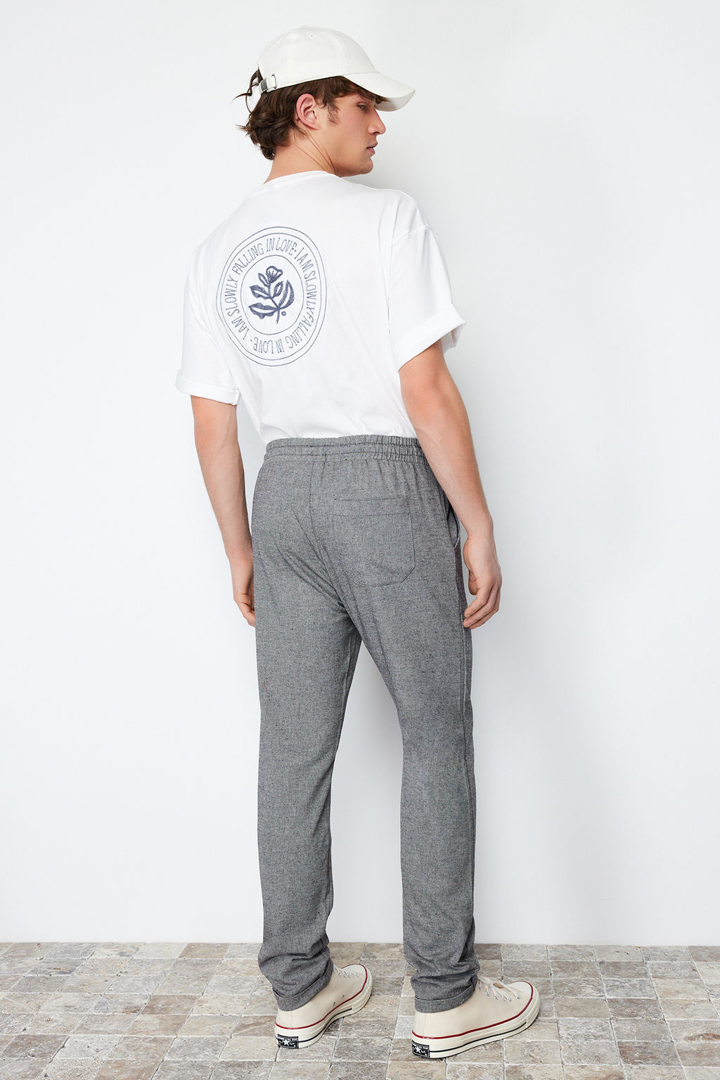 TRENDYOL MAN Siyah Regular Fit Lastikli Beli Baglamal? Kumas Duble Paca Pantolon TMNSS22PL0029 - Trendyolmilla фото 6