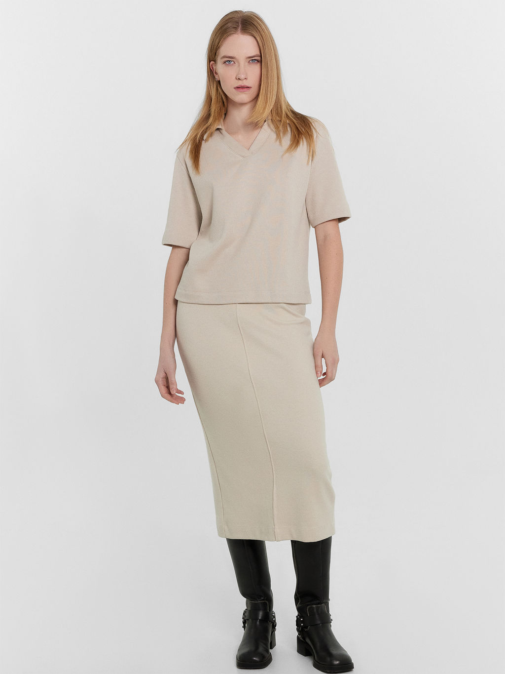 Юбка женская миди светло-бежевая св.бежевый 152800 - Mark formelle фото 3