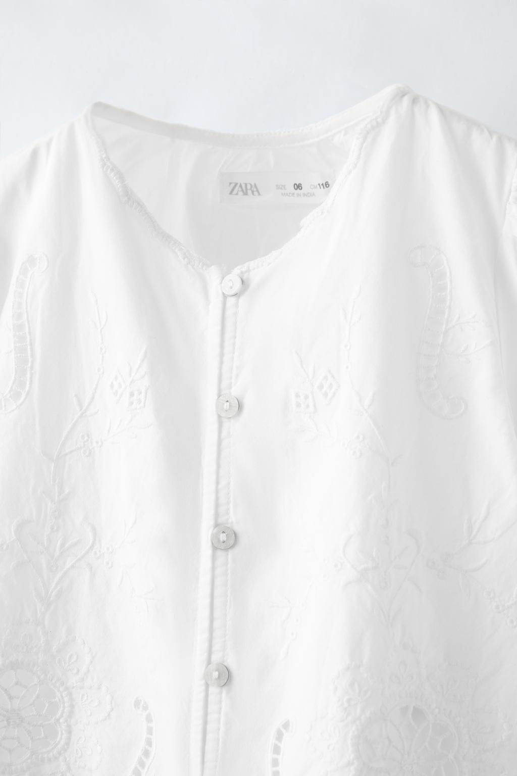 EMBROIDERED ROMANTIC SHIRT - Zara фото 4