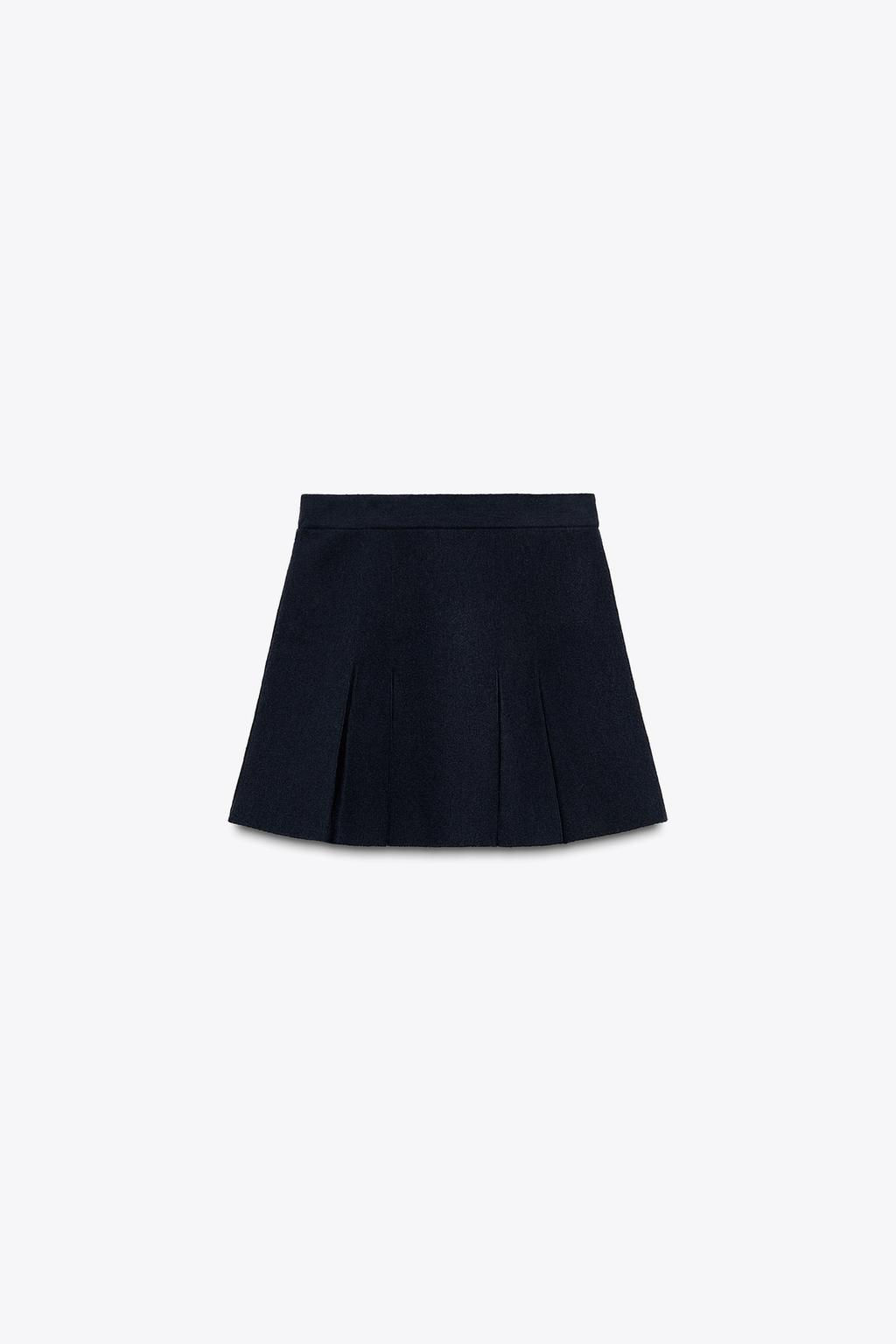BOX PLEAT KNIT MINI SKIRT - Zara фото 8