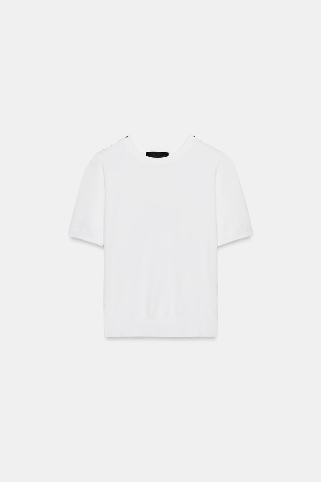 JERSEY B?SICO PUNTO MANGA CORTA / Blanco - Zara фото 5