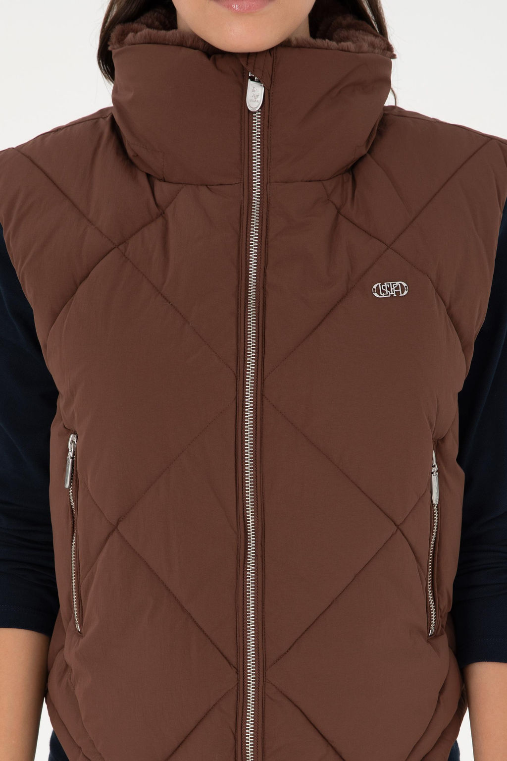 Женский коричневый жилет Неожиданная скидка в корзине - U.s. polo assn фото 6