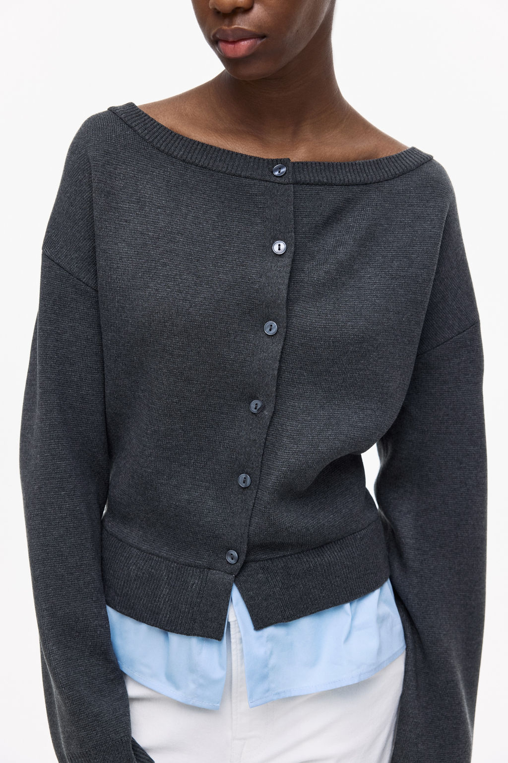 C?rdigan off-the-shoulder efecto layering - H&m фото 2