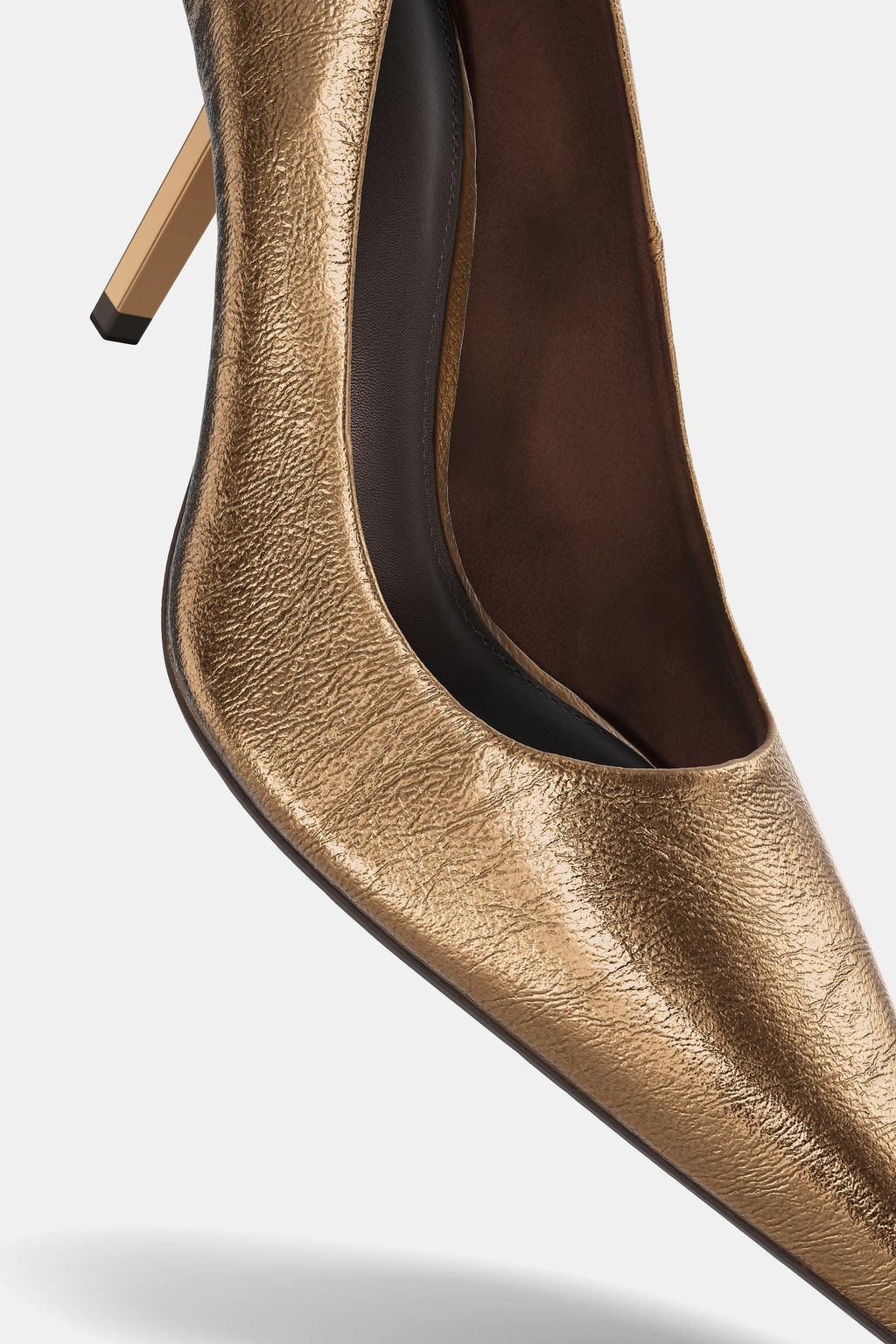 METALLIC EFFECT HIGH-HEEL SHOES - Zara фото 5