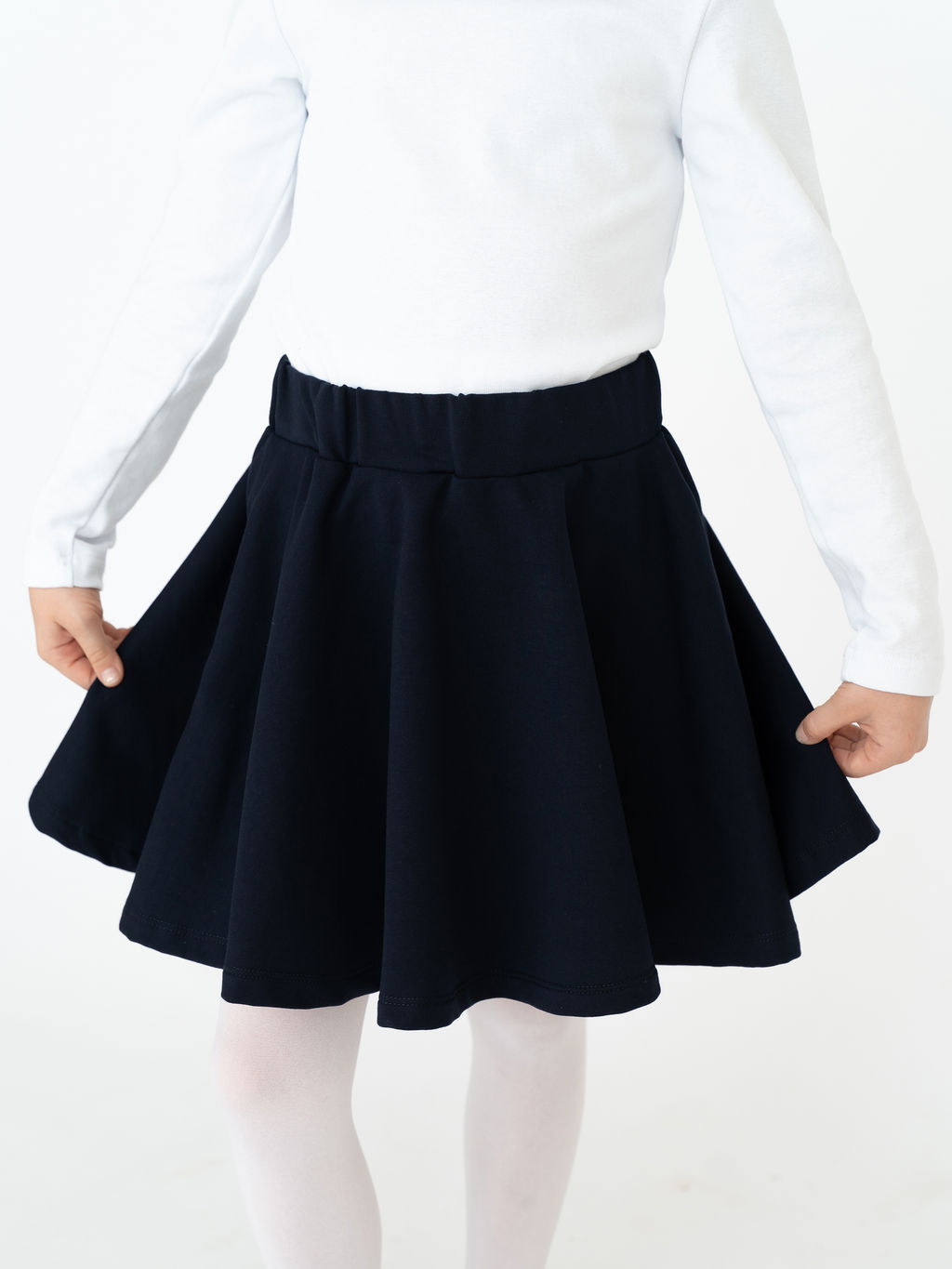 Юбка детская темно-синяя 454 (122, 64)