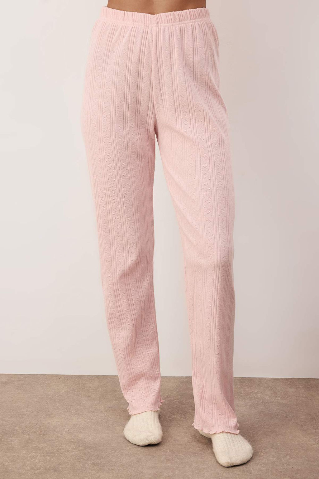 Yesil H?rkal? Pointel/Fitilli Baby Overloklu Orme Pijama Tak?m? THMAW26PT00219 - Trendyolmilla фото 7