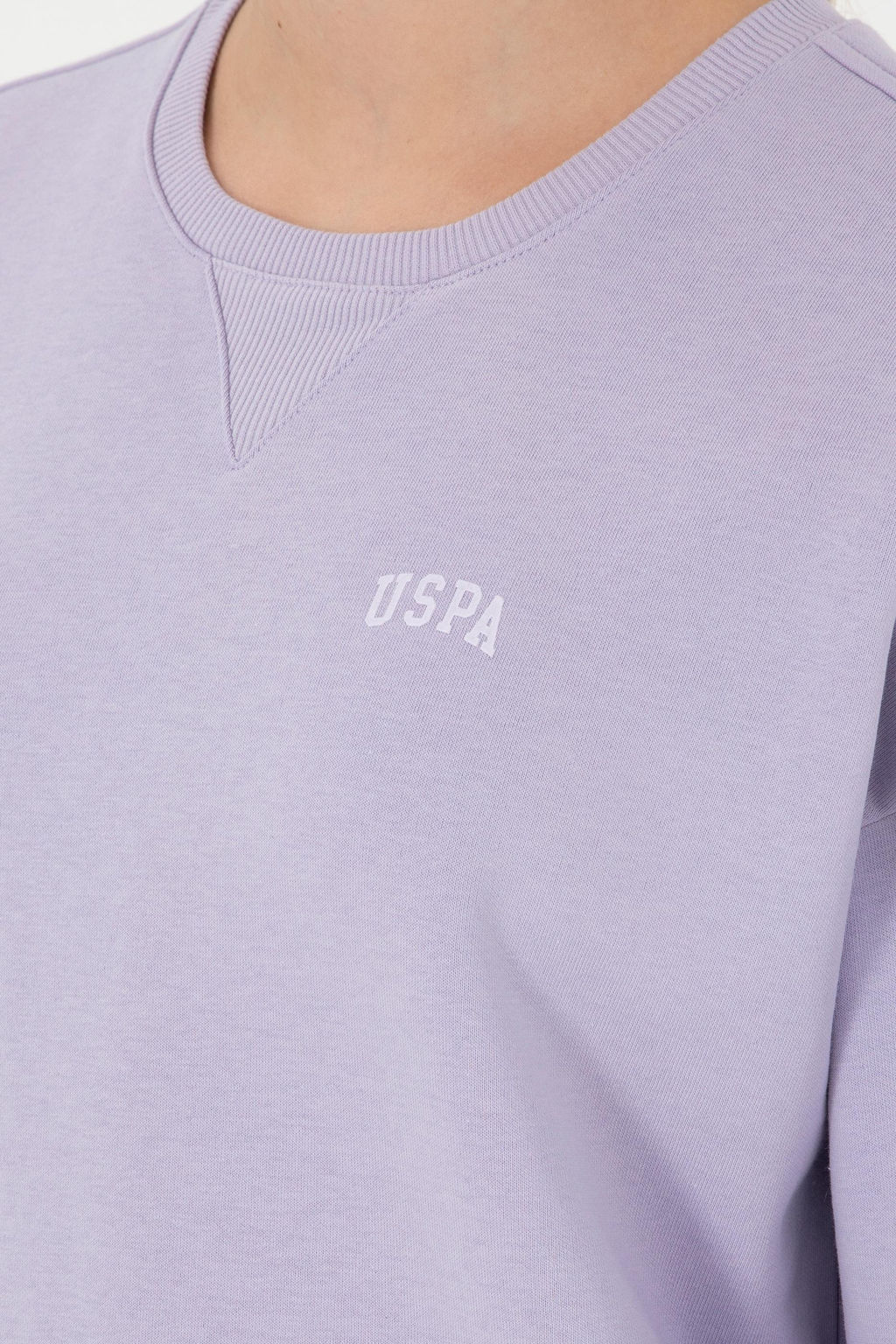 Женский сиреневый базовый свитшот с круглым вырезом - U.s. polo assn фото 14