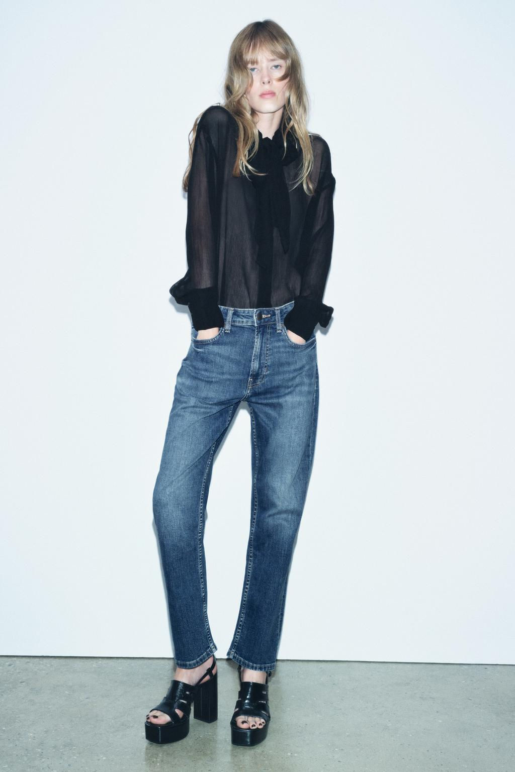 ZW COLLECTION RELAXED SLIM FIT MID-RISE JEANS