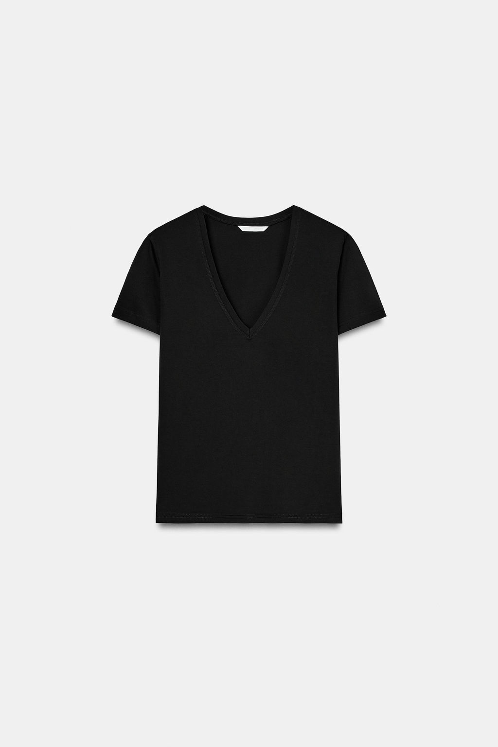 INTERLOCK V-NECK T-SHIRT - Zara фото 10