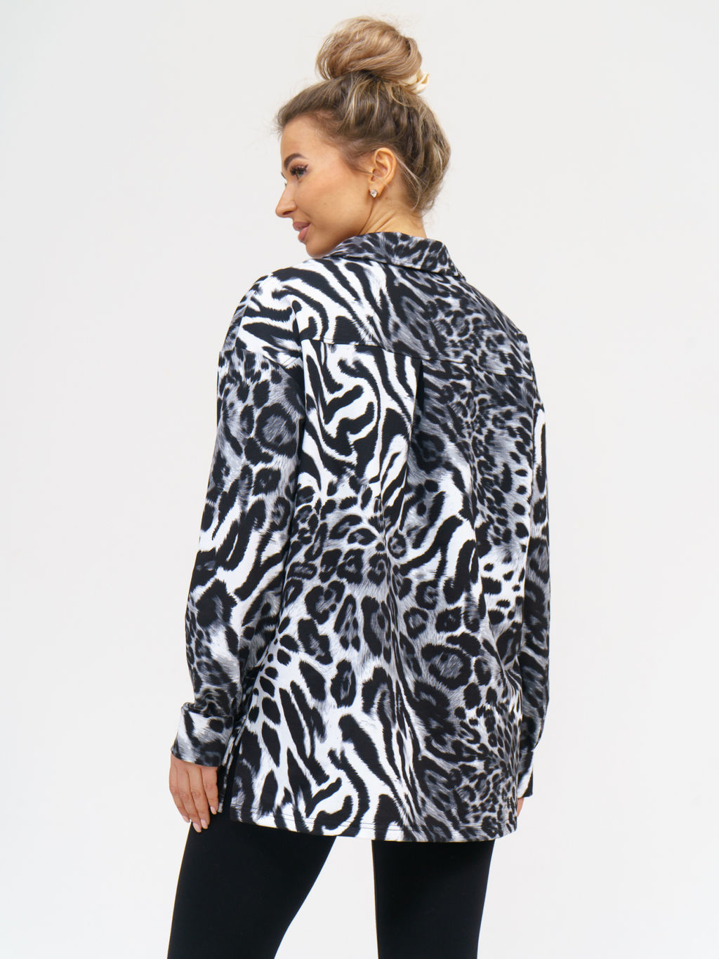 942 Туника-Рубашка "Лео/серый"