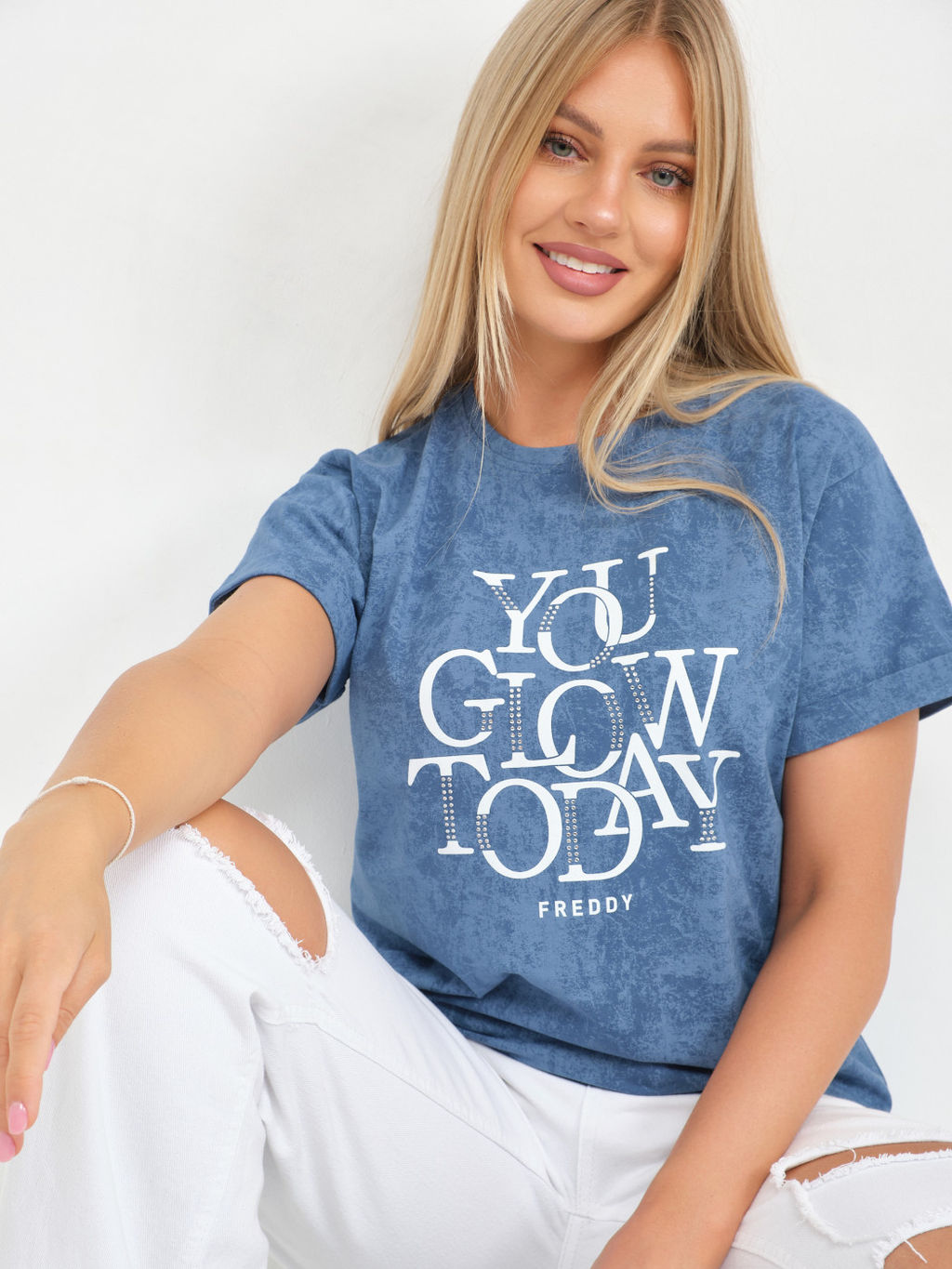 Футболка варенка Хлопок 100% Лиона индиго - Ивассорти фото 9