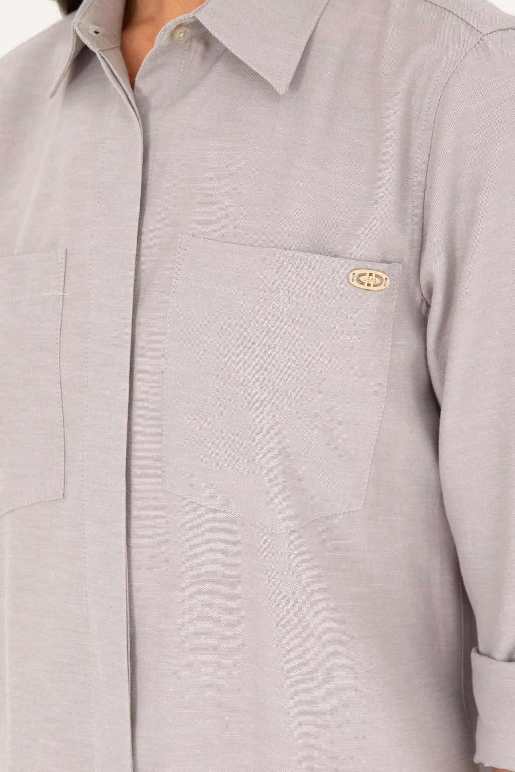 Женское серое тканое платье Неожиданная скидка в корзине - U.s. polo assn фото 6