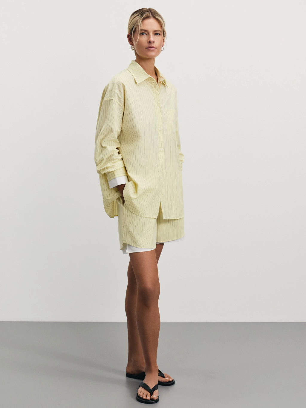 Двуслойные шорты в полоску / Zarina  фото 2