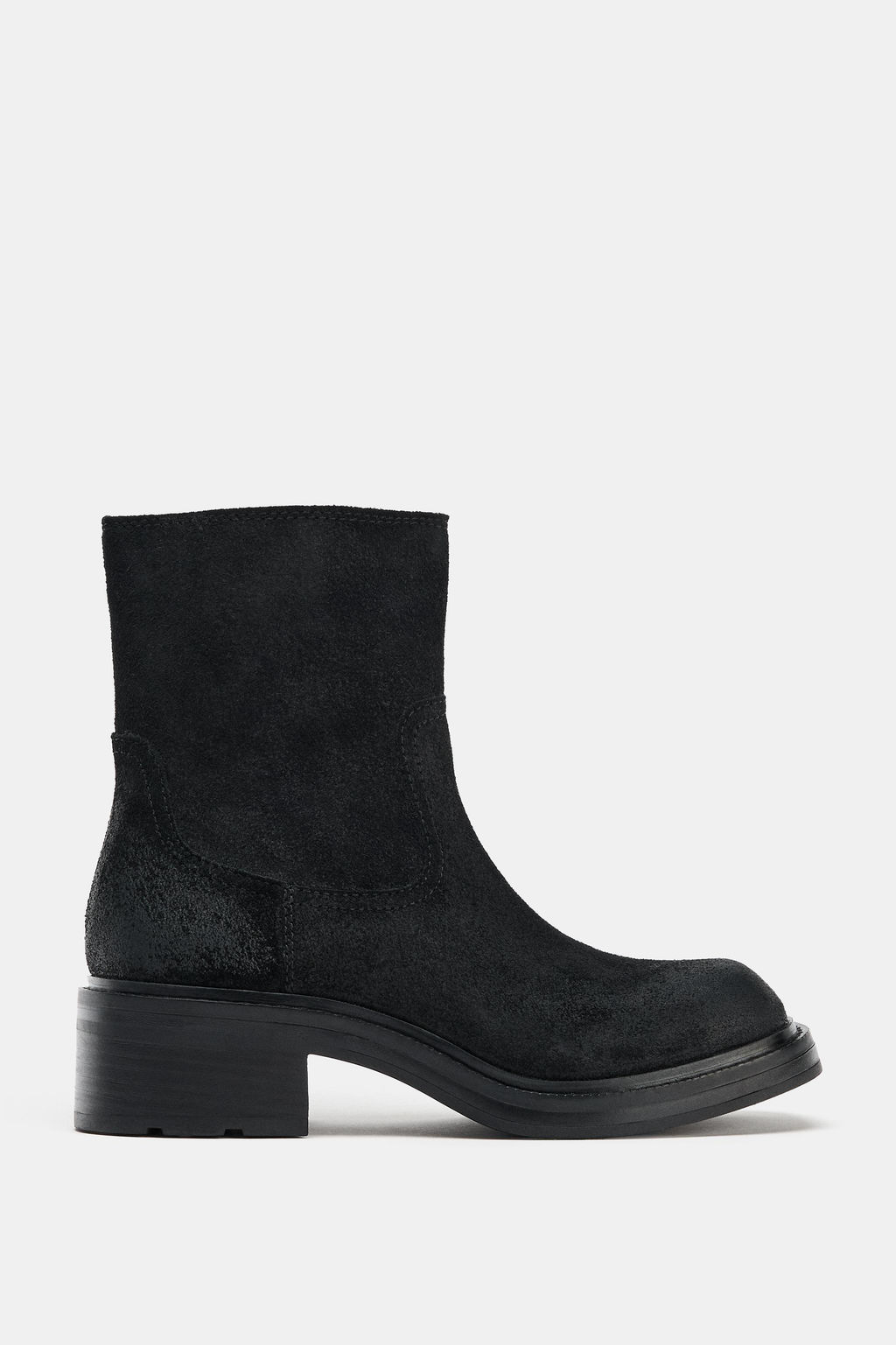LEATHER ANKLE BOOTS WITH SQUARE TOE