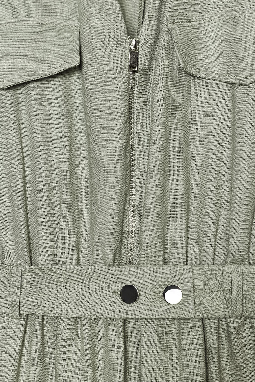 LINEN BLEND BELTED JUMPSUIT - Zara фото 14