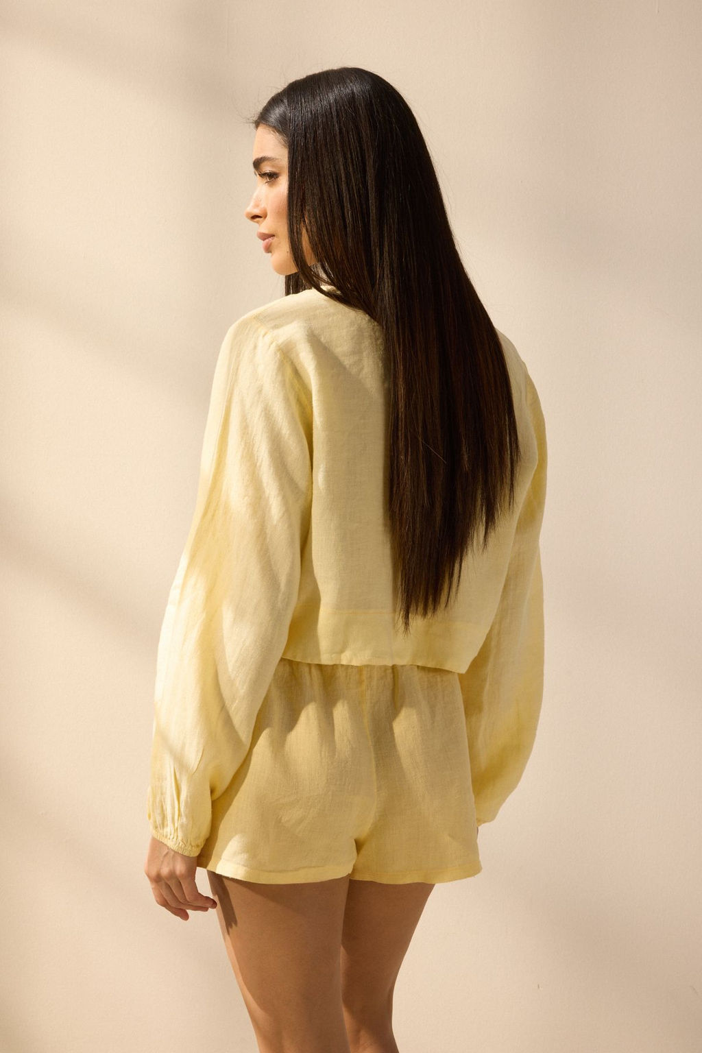 TRENDYOLMILLA Siyah Dokuma %100 Keten Plaj Sort TBESS25SR00013  фото 17