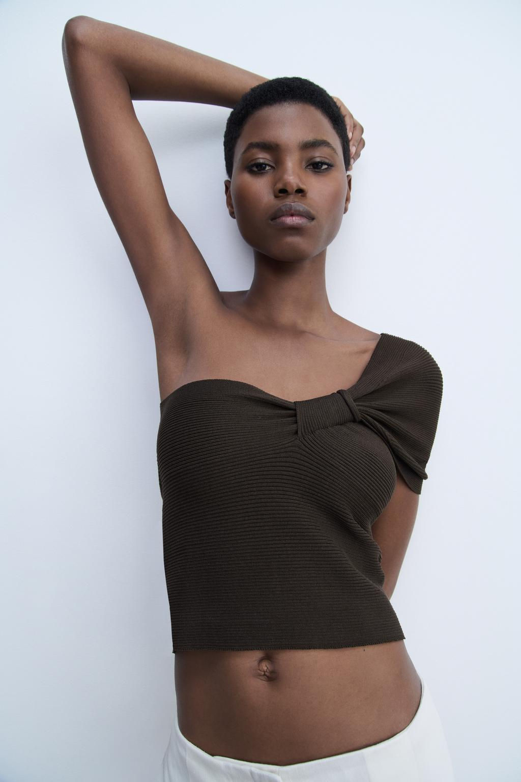 ASYMMETRIC KNIT TOP - Zara фото 14