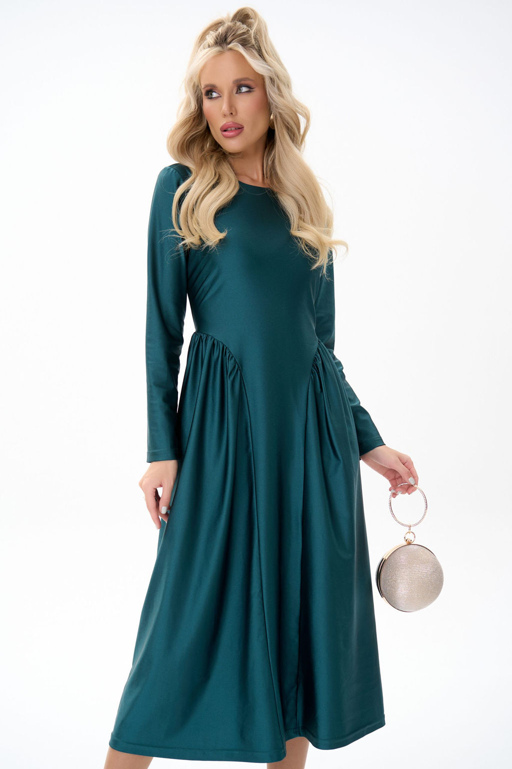 Платье Донна (изумрдный) - Эльза фото 11