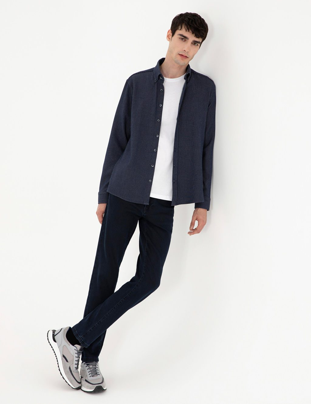 Lacivert _izgili Regular Fit Uzun Kollu G_mlek - Pierre cardin фото 4