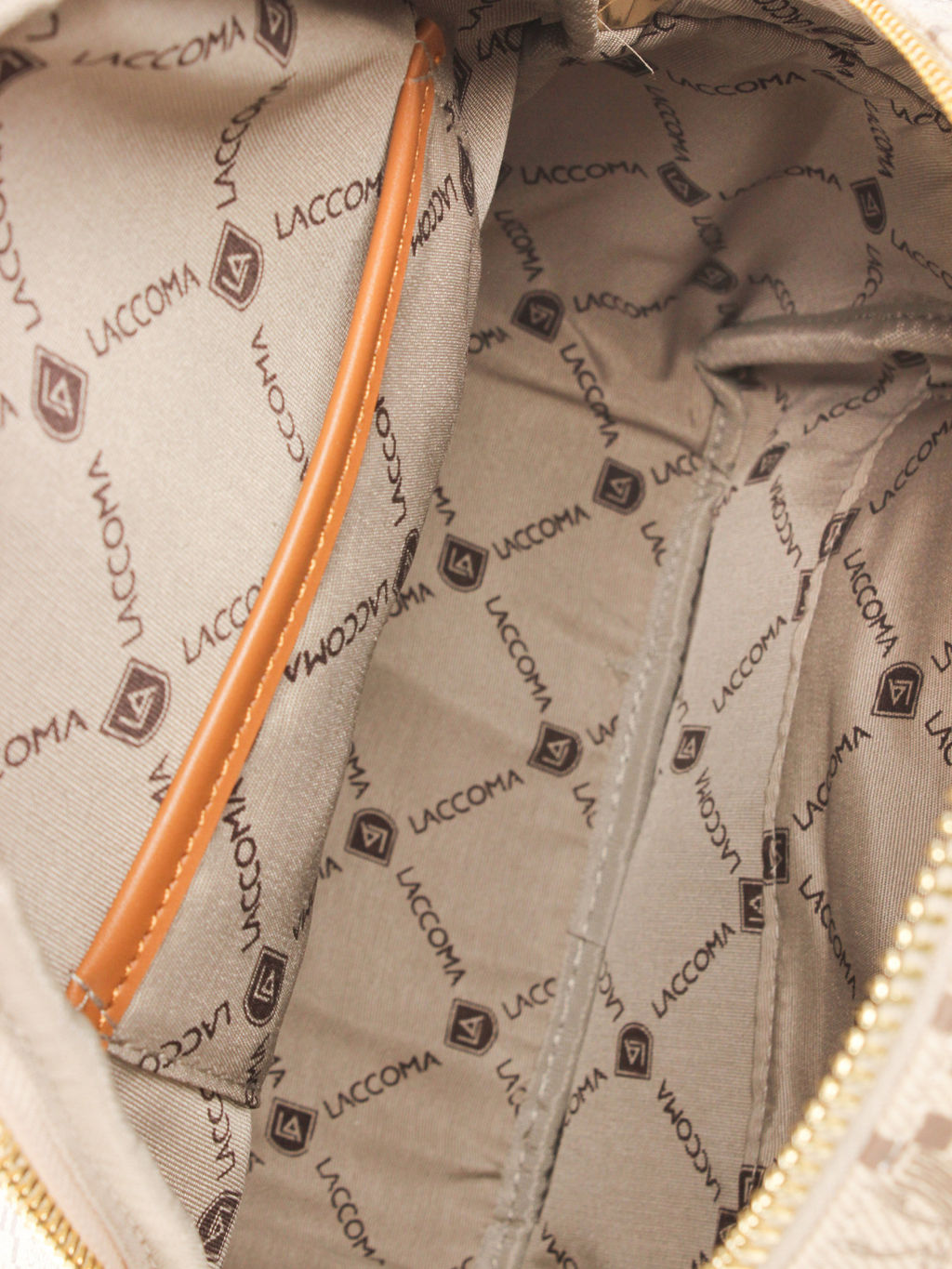 LACCOMA рюкзак АС7303-Россия-бежевый эко кожа хлопок