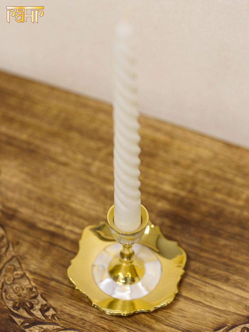 Подсвечник № П5212/4 на 1 свечу с перламутр. 2шт/уп - Ганг фото 6