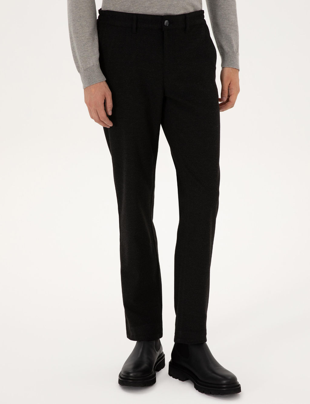 Siyah Regular Fit Kanvas Pantolon - Pierre cardin фото 2