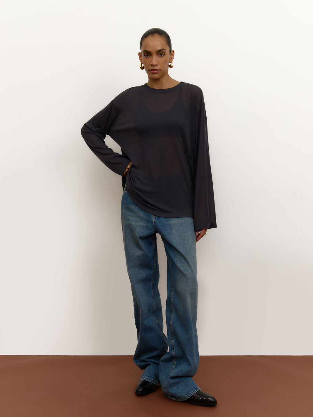 Лонгслив из трикотажа прямого силуэта - Mollis фото 6