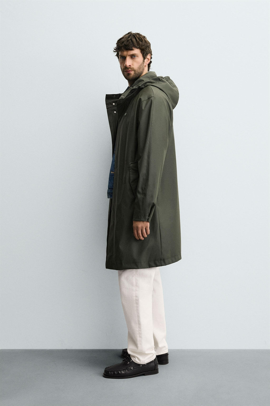RUBBERISED HOODIE PARKA