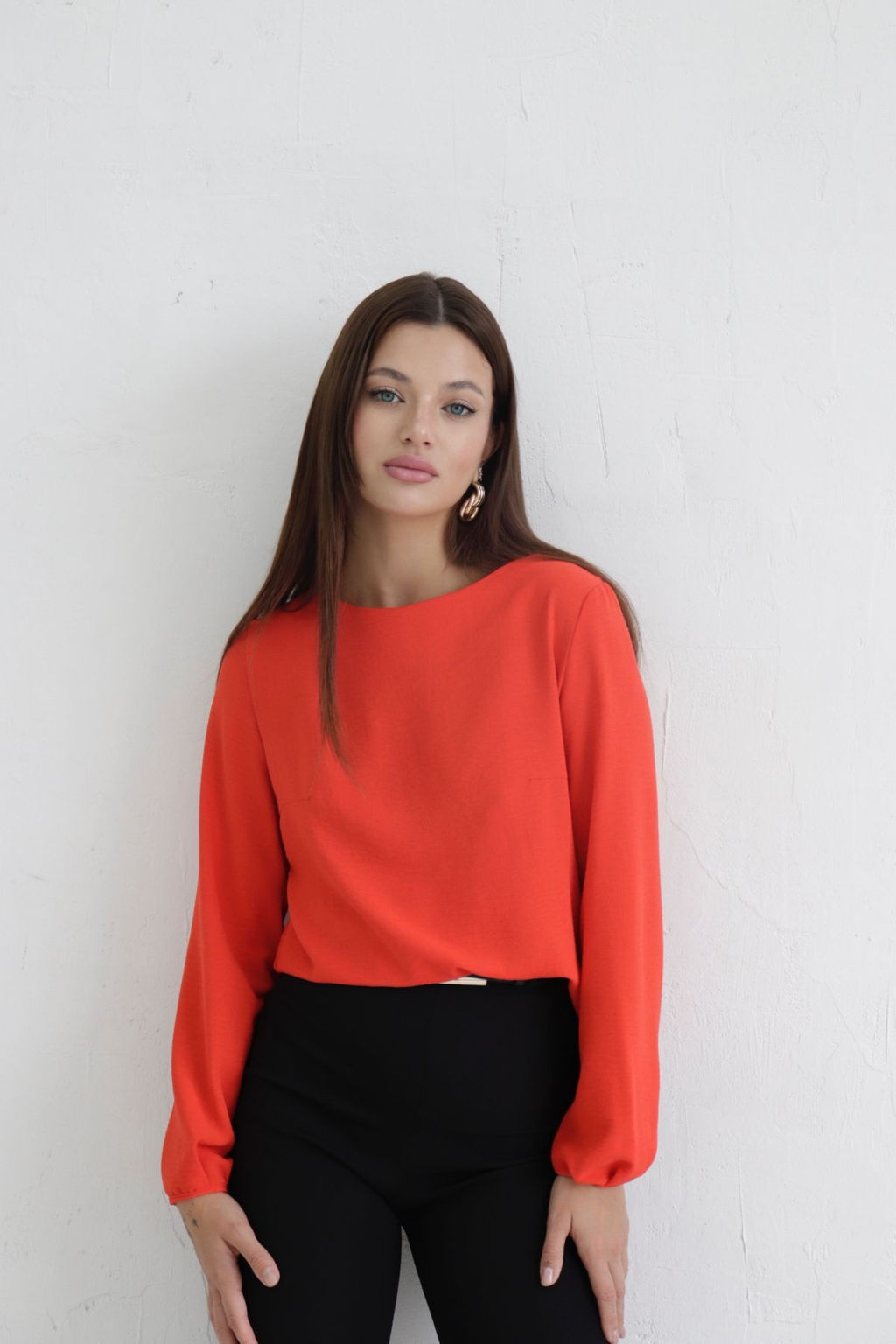 Блуза прямого силуэта с вырезом лодочка - Martichelli фото 26