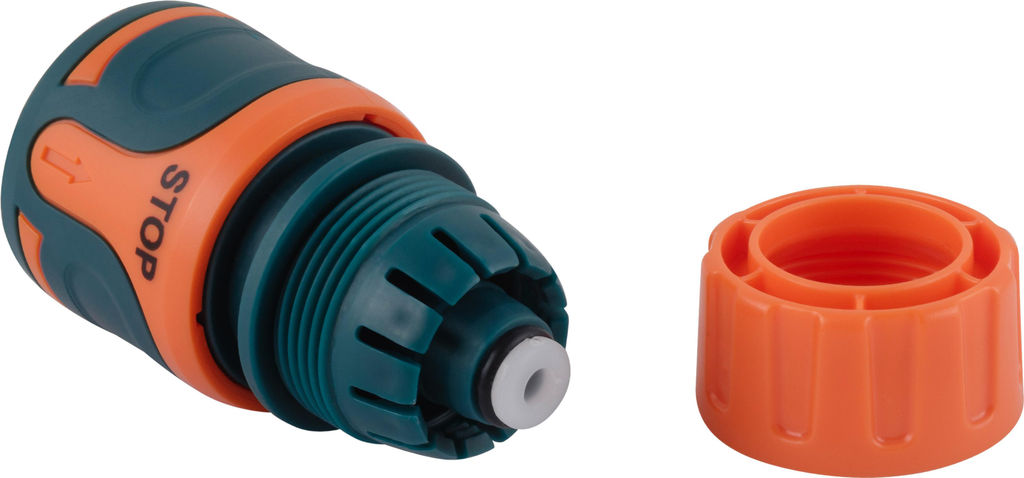 Цена за 2 шт. Коннектор IN GREEN GARDEN быстросъемный с аквастопом для шланга 1/2 SOFTEL GG556212055