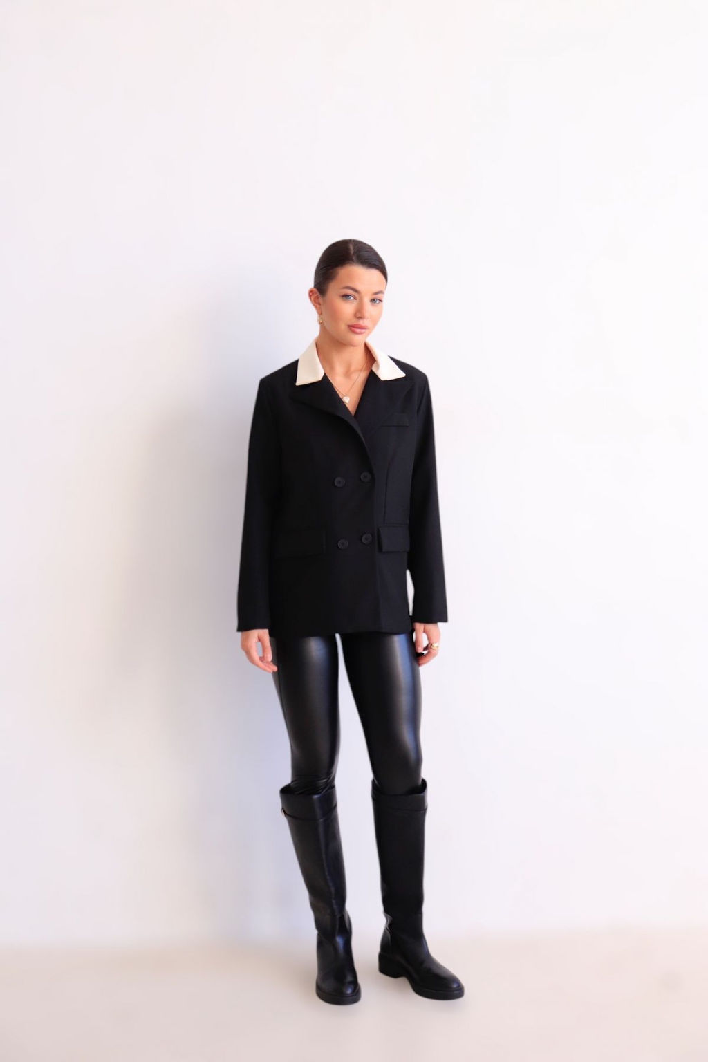 Martichelli Жакет чёрный с белым воротником  фото 2