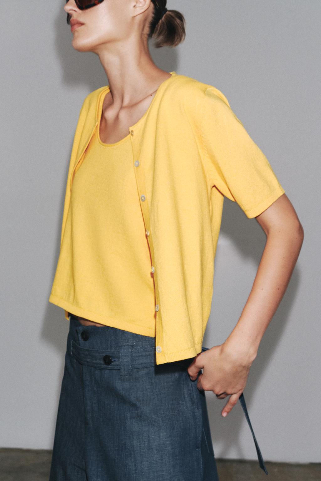 PLAIN KNIT CARDIGAN - Zara фото 3