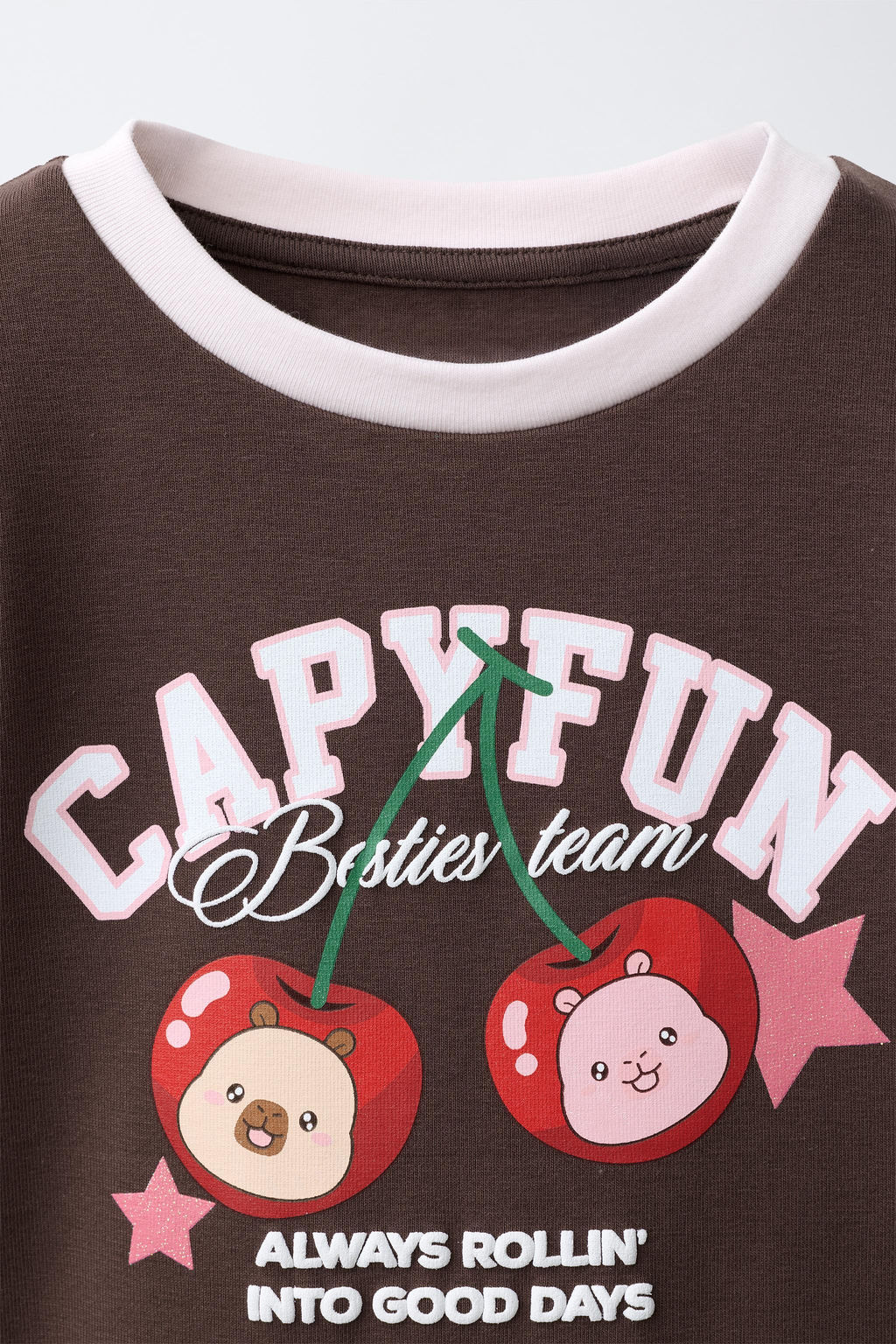 CAMISETA ESTAMPADO CAPYFUN  CEREZAS / Marr?n - Zara фото 3
