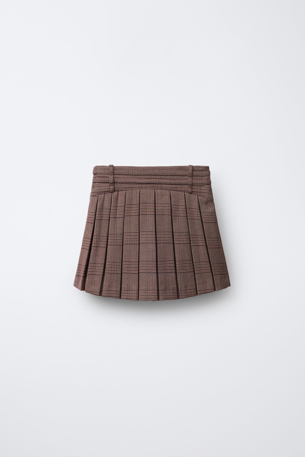CHECK BERMUDA SKIRT WITH DOUBLE BELT - Zara фото 2