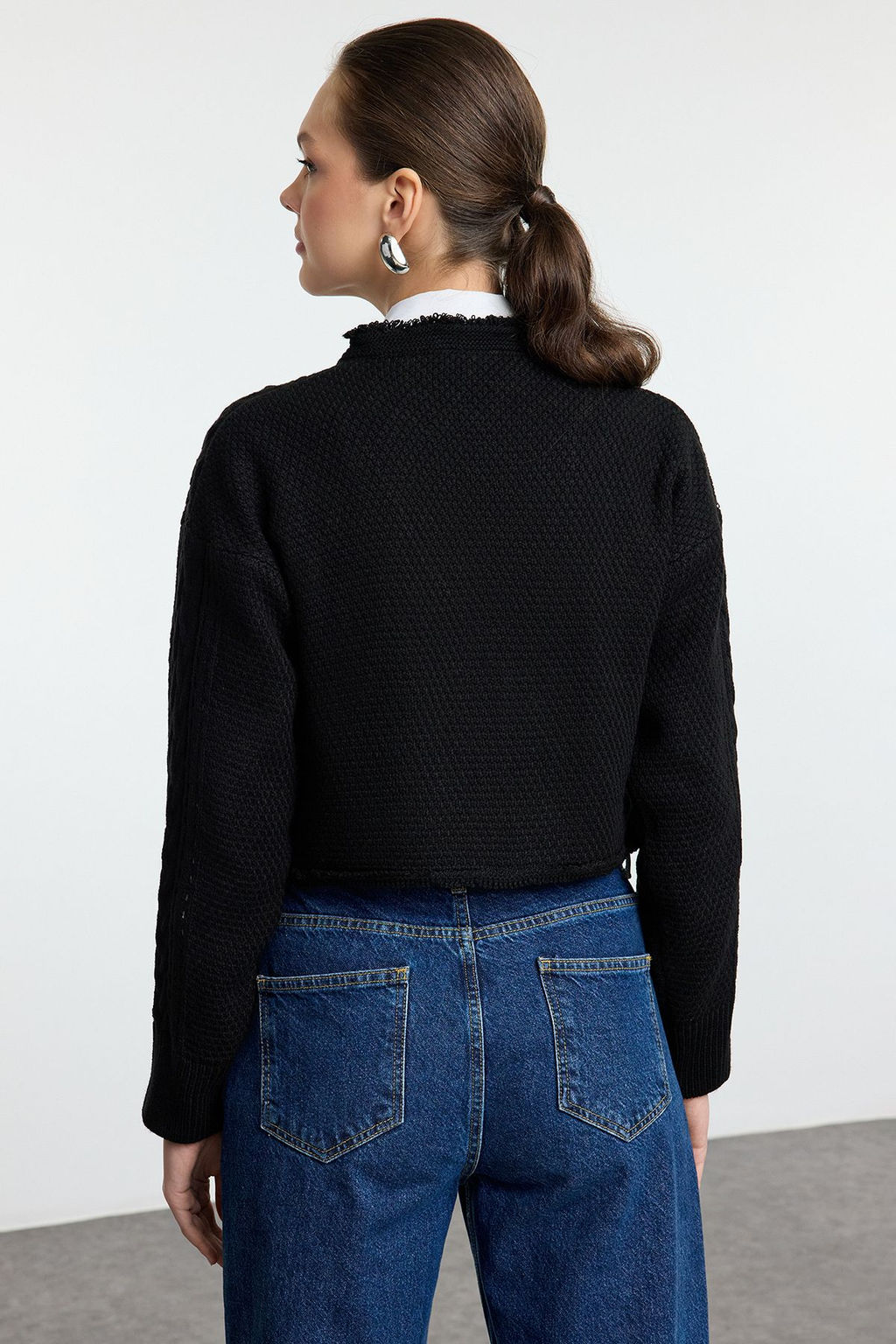 TRENDYOLMILLA Kiremit Crop Baglama Detayl? Triko H?rka TWOAW25HI00060 фото 10