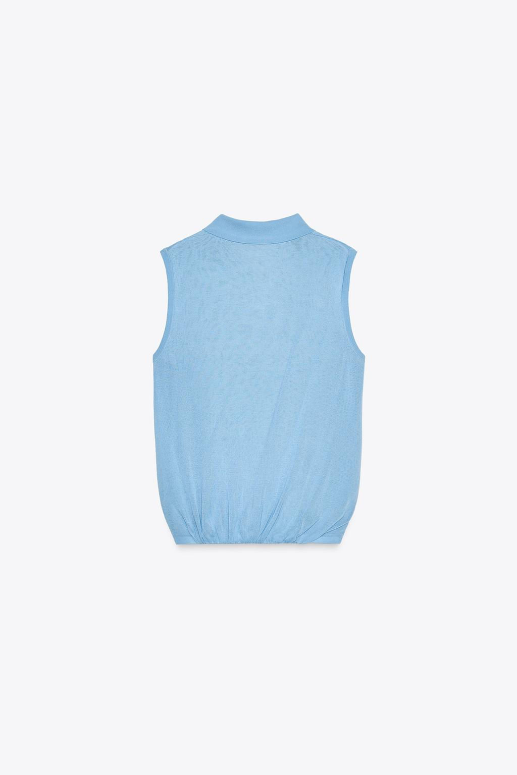KNITTED POLO TOP - Zara фото 9