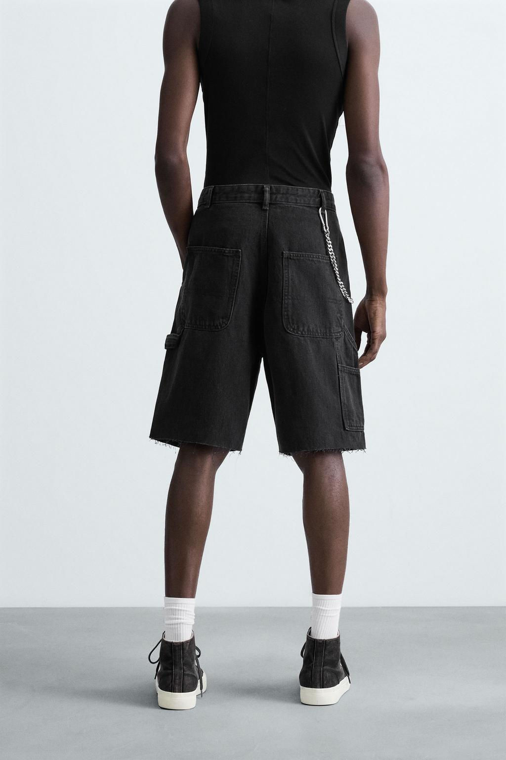 CARPENTER POCKET DENIM BERMUDA SHORTS - Zara фото 12