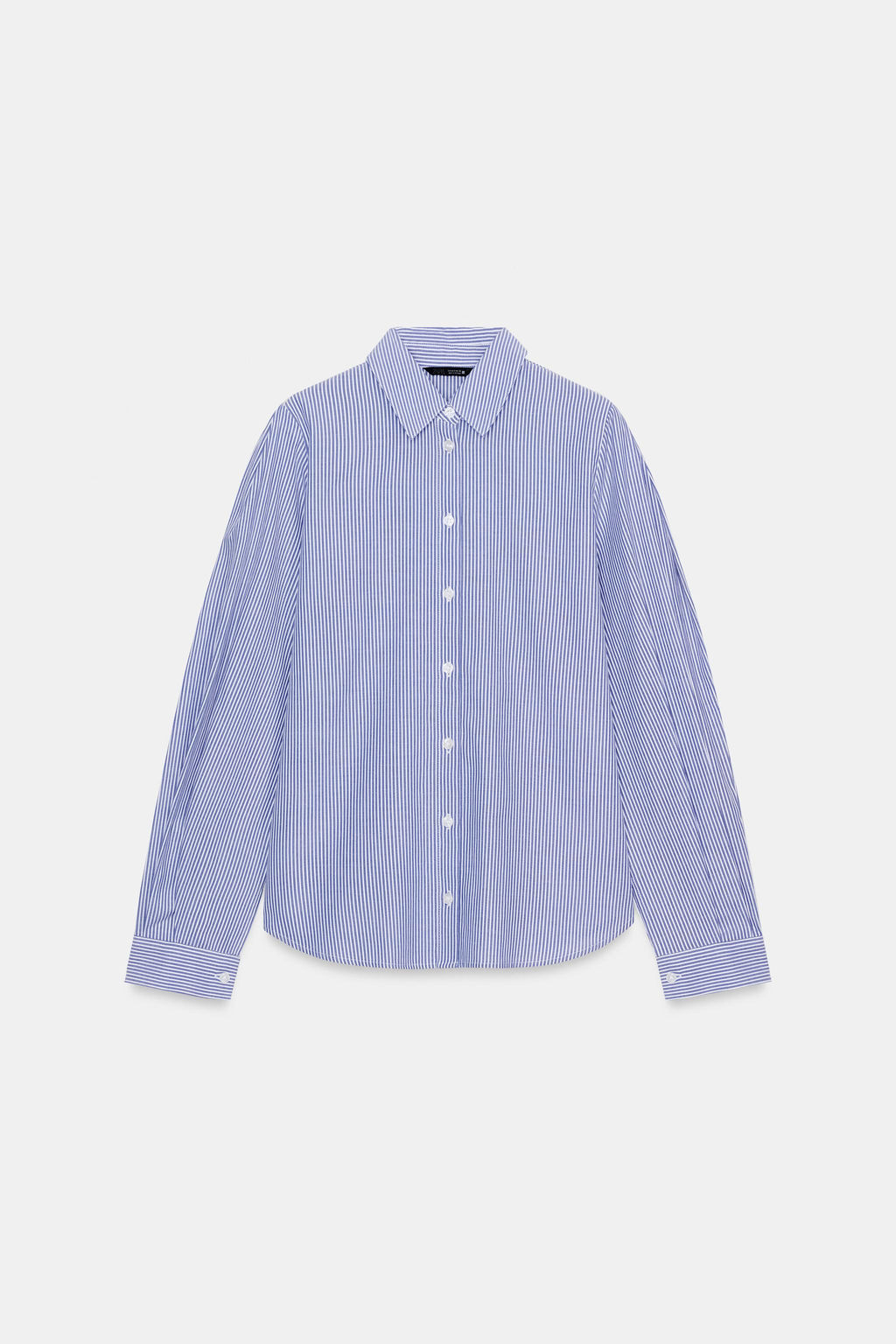 CAMISA ALGOD?N RAYAS / Crudo / Azul - Zara фото 7