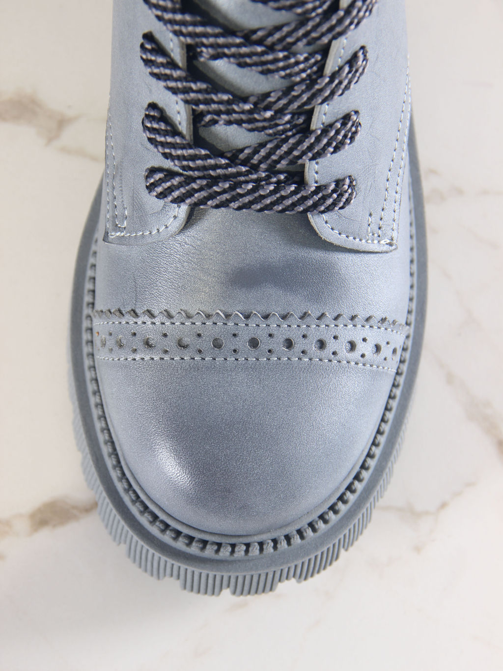 Ботинки 319.taskanagr.Вакса серая/шерсть