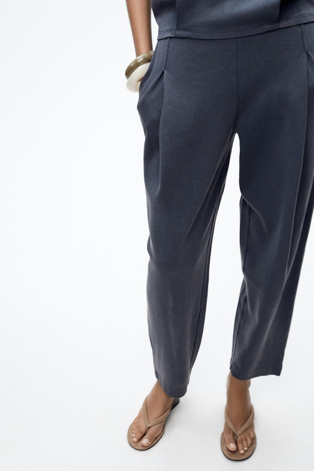 WASHED PLEATED TROUSERS - Zara фото 11