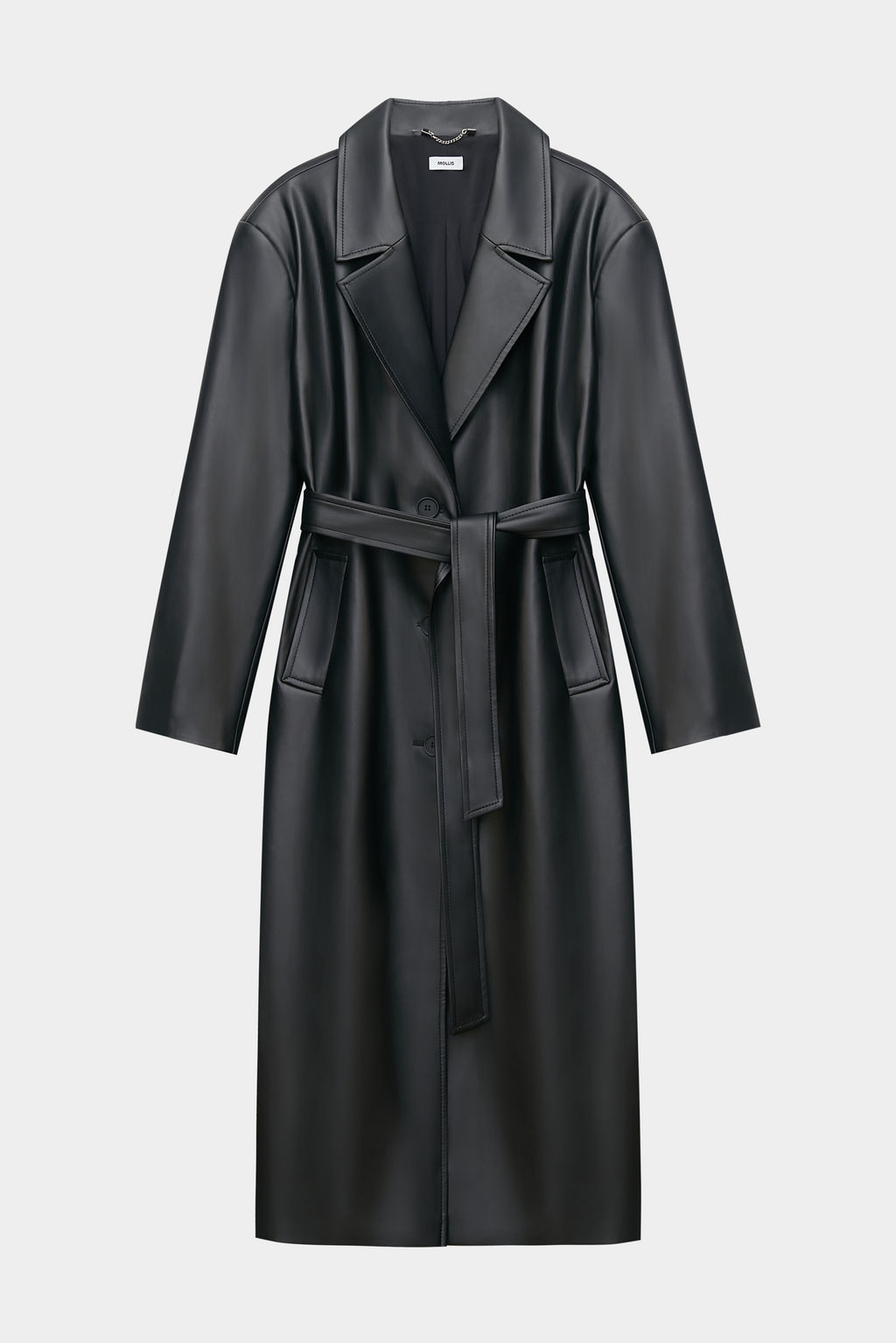 Тренч прямого силуэта из экокожи - Mollis фото 7
