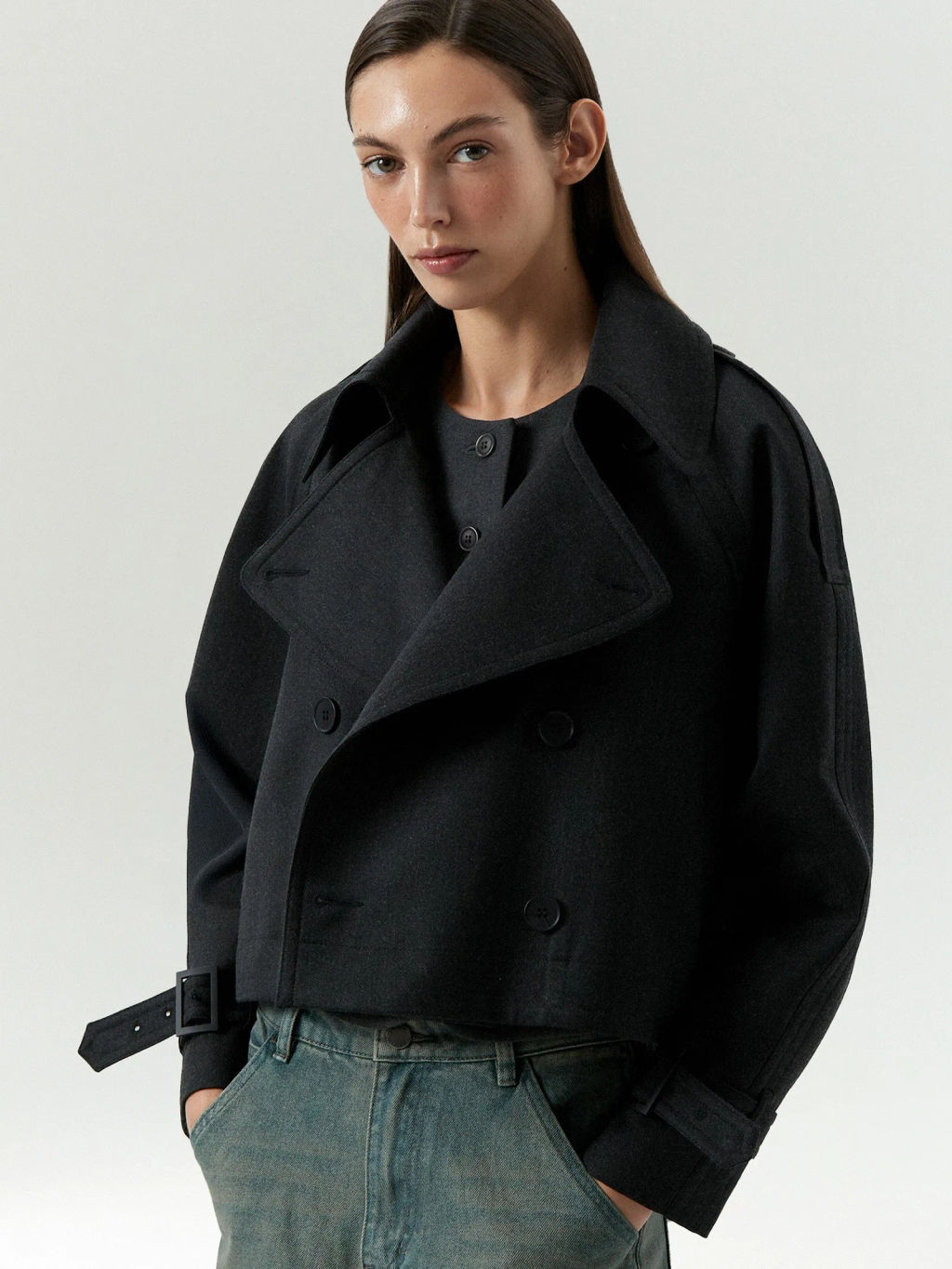 ЕМКА / Укороченный тренч из шерсти - Emka фото 6