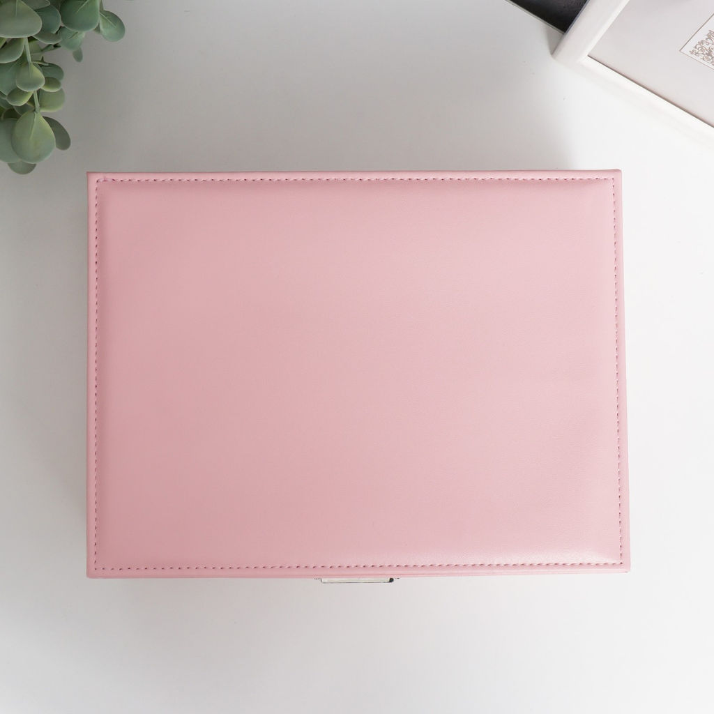 Шкатулка кожзам для украшений Розовая матовая 9х23х17 см - Simaland фото 3