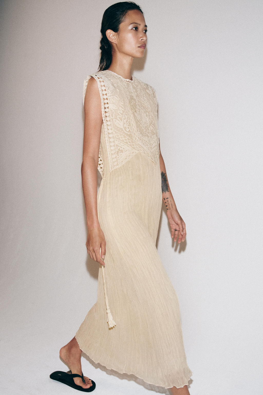 ZW COLLECTION COMBINED DRESS WITH DETACHABLE OVERLAY - Zara фото 26