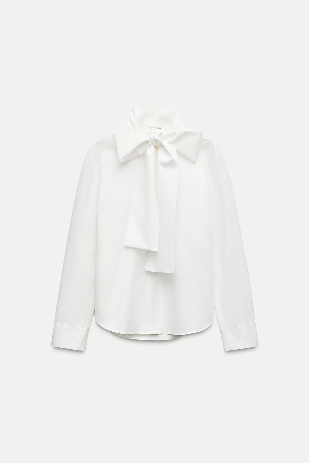 BOW BLOUSE ZW COLLECTION - Zara фото 7