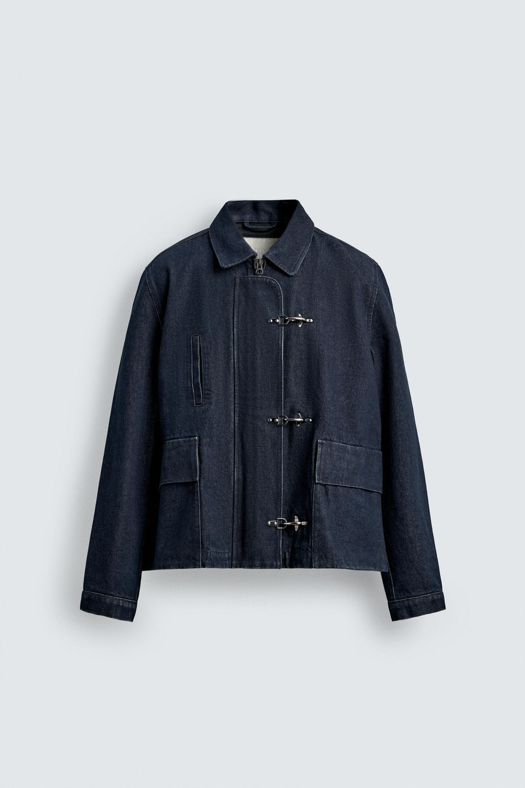 DENIM FIREMAN CLASP JACKET - Zara фото 8