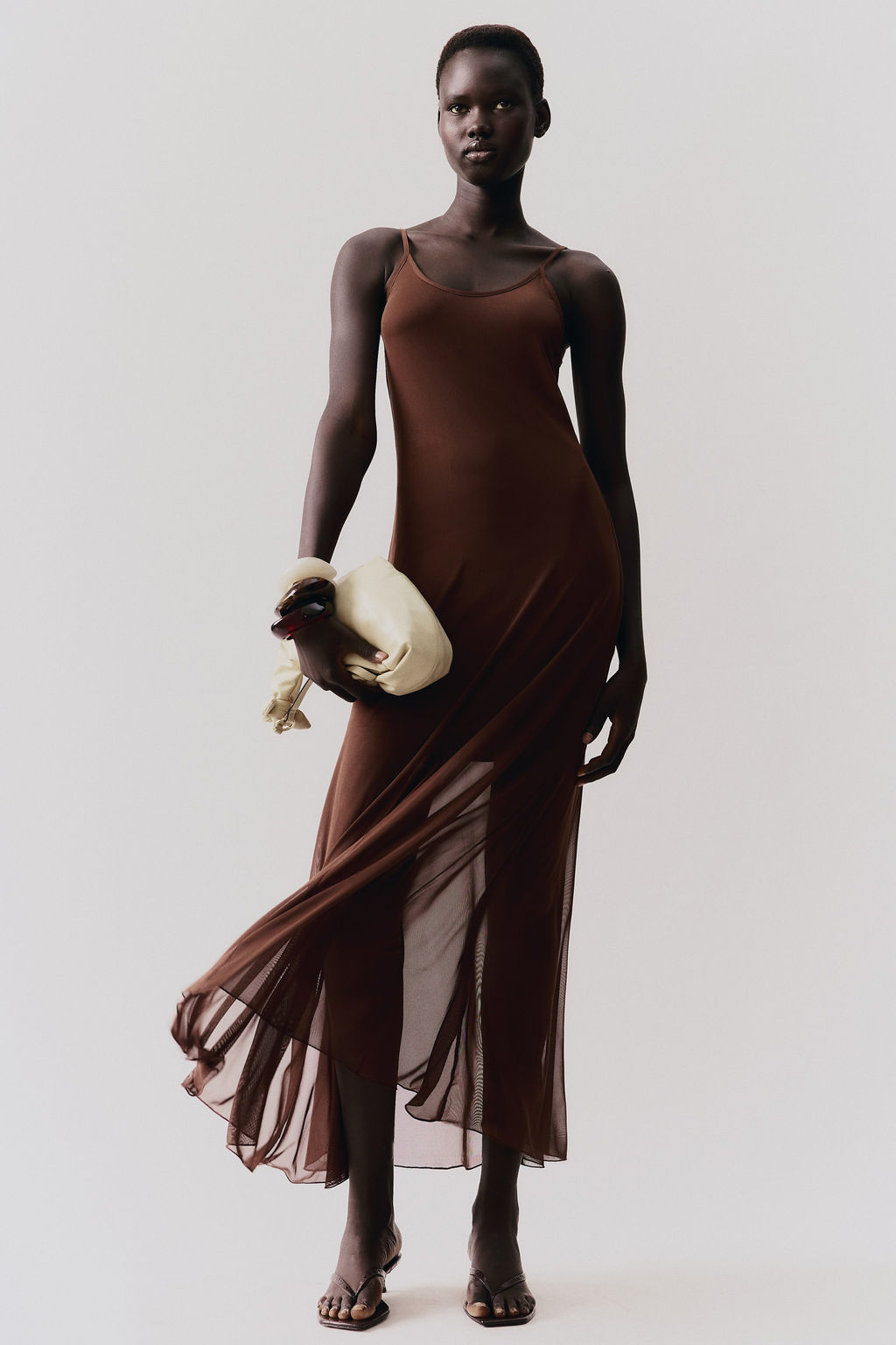 Vestido de malla con tirantes finos - H&m фото 2