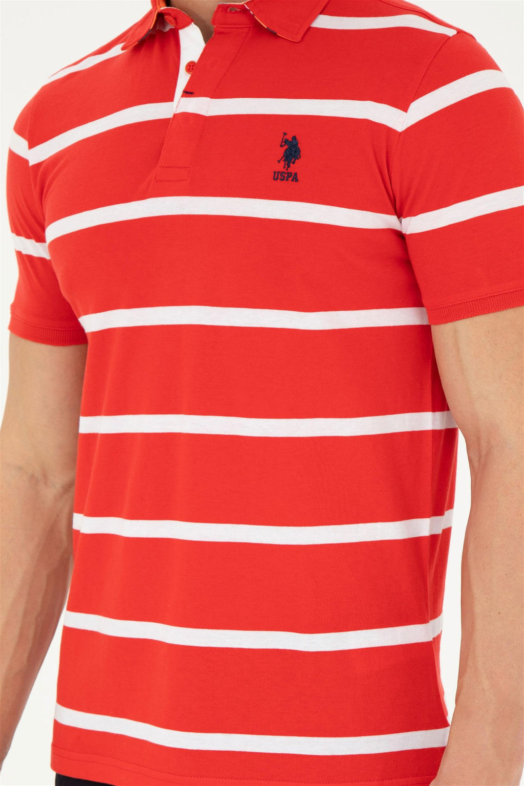 Мужская красная футболка с воротником-поло - U.s. polo assn фото 6