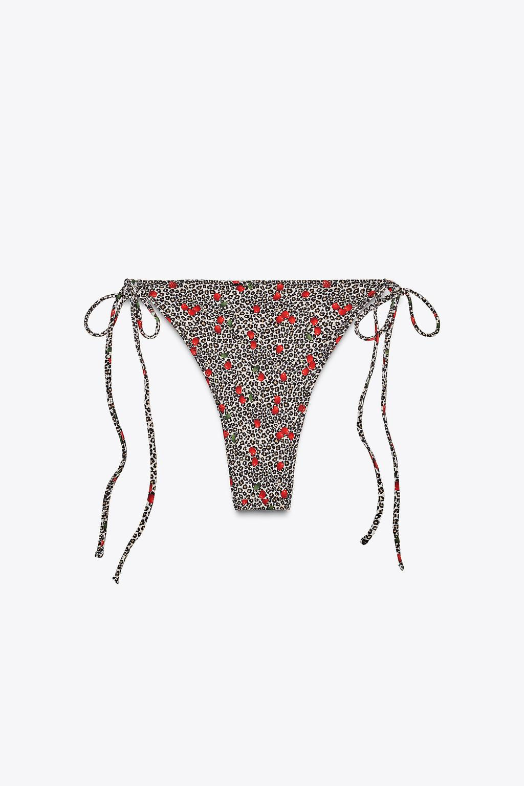 CHERRY ANIMAL PRINT BIKINI BOTTOMS - Zara фото 6