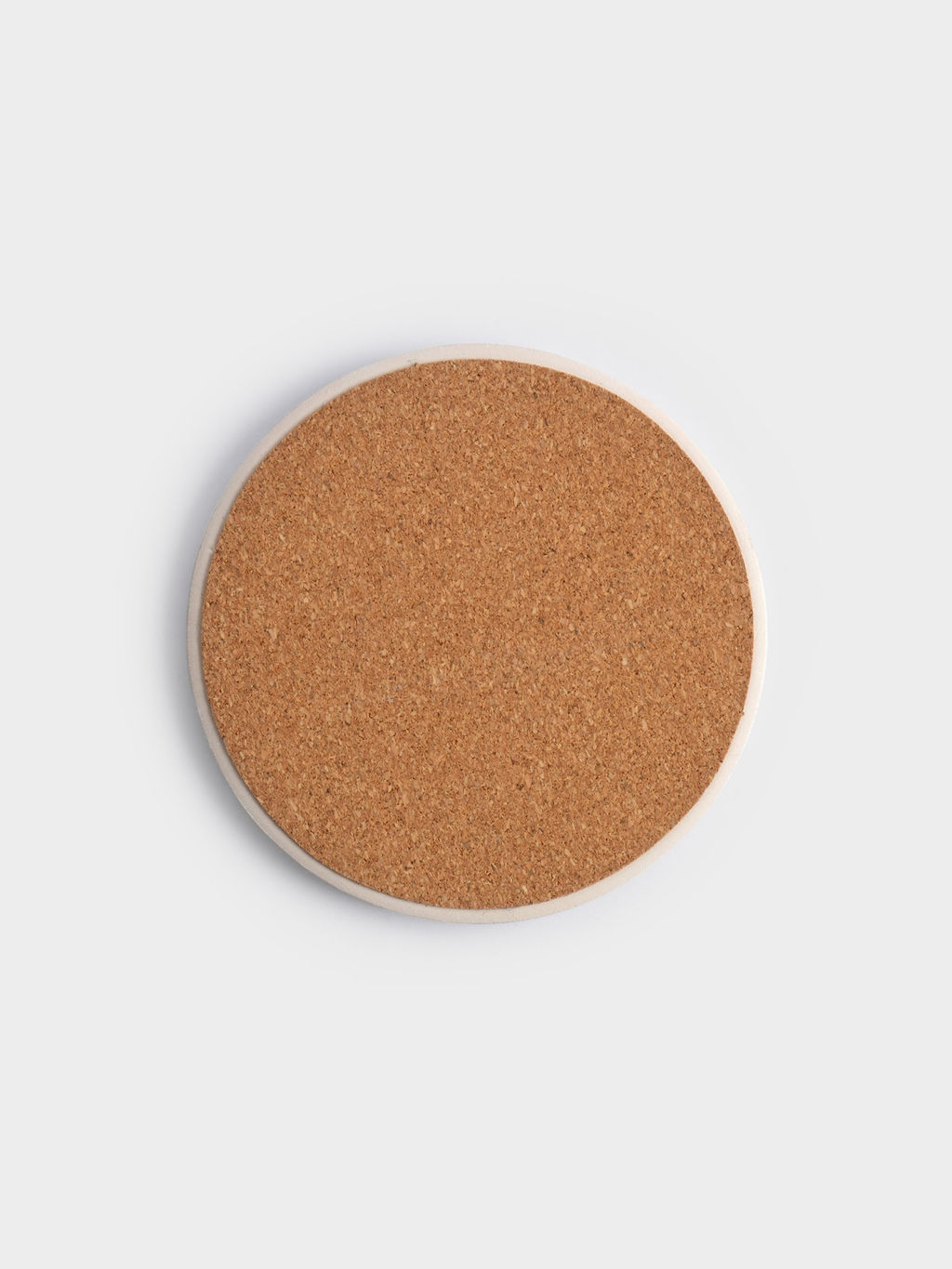 Подставка под кружку, 11 см, круглая, керамика/пробка, белая, Кролик в цветах, Flower Rabbit